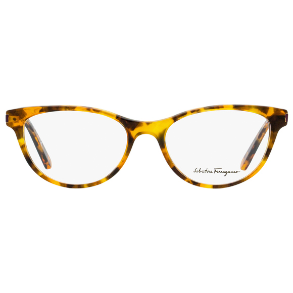 Salvatore Ferragamo Cat Eye Eyeglasses SF2852 638 Rust Havana/Gold 52mm 2852 - Picture 2 of 2